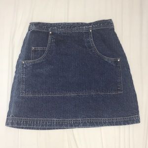 Mini Denim Skirt with Front Pocket